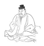 According to the ancient Japanese chronicles <i>Kojiki</i> written in 680 and <i>Nihon Shoki</i> written in 720, Ōjin was the son of the Emperor Chūai and his consort Jingū. As Chūai died before Ōjin's birth, his mother Jingū became the de facto ruler. These sources allege that Ōjin was conceived but unborn when Chūai died. His widow, Jingū, then spent three years in the conquest of  Korea, then, after her return to Japan, the new emperor was born, three years after the death of the father.<br/><br/>

Ojin became the crown prince at the age of four. He was crowned (in 270) at the age of 70 and reigned for 40 years until his death in 310. He supposedly lived in two palaces both of which are in present day Osaka. Ōjin is traditionally identified as the father of Emperor Nintoku, who acceded after Ōjin's death.<br/><br/>Ōjin has been deified as Hachiman Daimyōjin, regarded as the guardian of warriors. The Hata Clan considered him their guardian Kami. The actual site of Ōjin's grave is not known, but he is traditionally venerated at a memorial Shinto shrine (misasagi) at Osaka.<br/><br/>

The Imperial Household Agency designates this location as Ōjin's mausoleum. It is formally named Eega no Mofushi no oka no misasagi.
